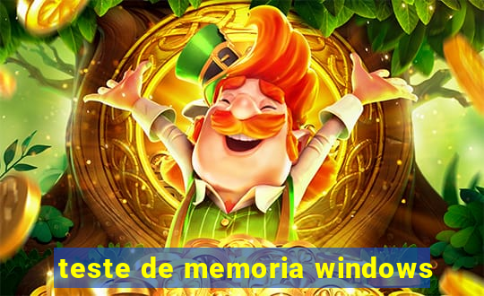 teste de memoria windows